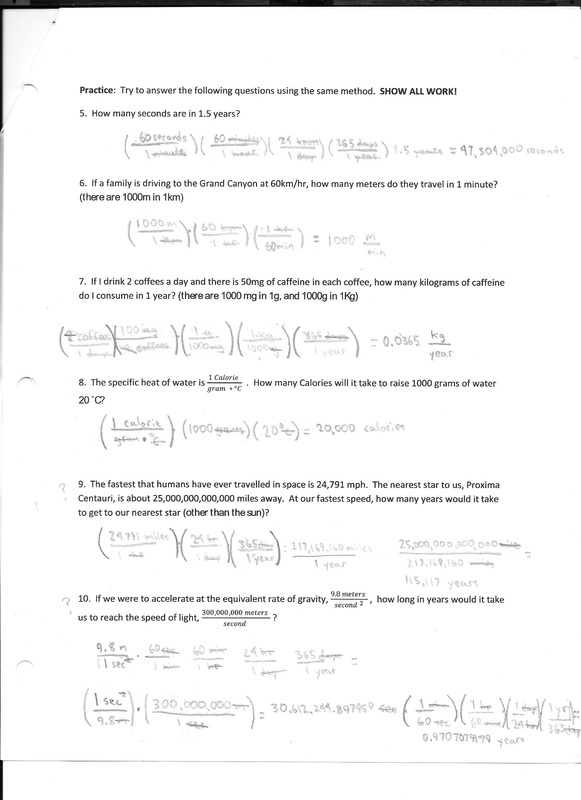 Dimensional Analysis Worksheet Chemistry